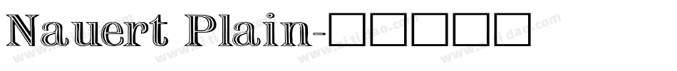 Nauert Plain字体转换